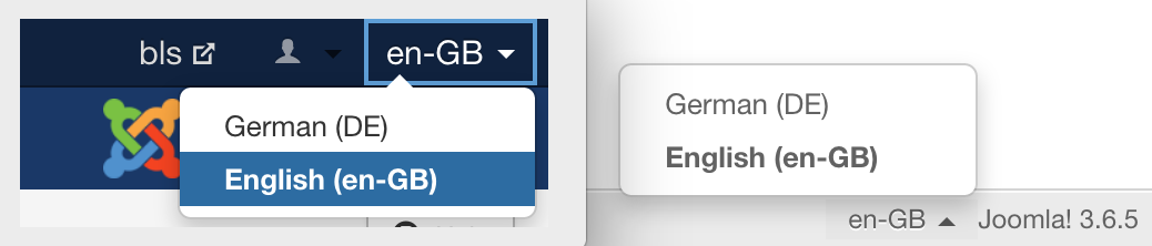 Screenshot Bls Backend Language Switcher Joomla3