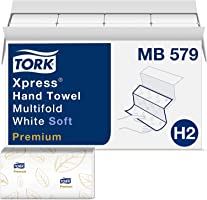 Tork Xpress® Soft Multifold Hand Towel White H2, Absorbent, 16 x 135 Sheets, MB579