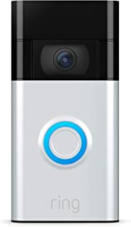 Ring Video Doorbell - 1080p HD video, improved motion detection, easy installation – Satin Nickel