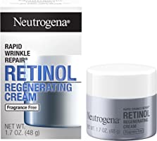 Neutrogena Rapid Wrinkle Repair Retinol Face Moisturizer, Fragrance Free, Daily Anti-Aging Face Cream with Retinol &...