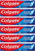 Colgate Cavity Protection Toothpaste with Fluoride, Great Regular Flavor, 6 Ounce Tube, 6 Pack