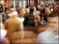 Shoppers in London's Oxford Street