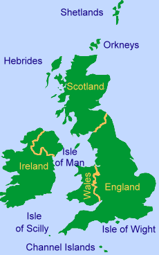 British Isles map