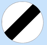 National speed limit road sign