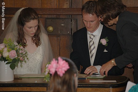 signing the register