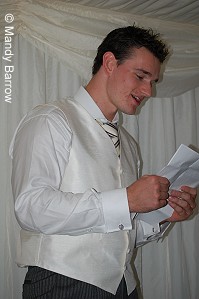 Best man giving a speech