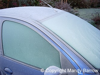 Frost on a car