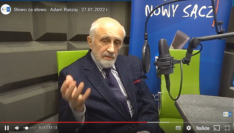 Prof. Adam Ruszaj w studio Radia RDN Nowy Sącz