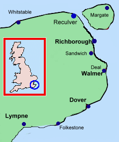 Kent as it owuld have looked as the time of the Roman invasion