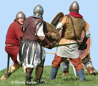 British fighting the Saxons